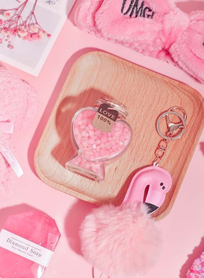 بيوينتي صندوق هدايا متكامل للزوجة والصديقة المقربة - كوب ترطيب بلون وردي ذهبي، مرآة مكياج وشَمعة (هدية للزفاف/الذكرى السنوية لها) - Image 5